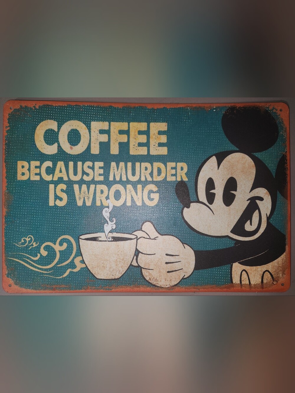 Mickey COFFEE Tin Sign
